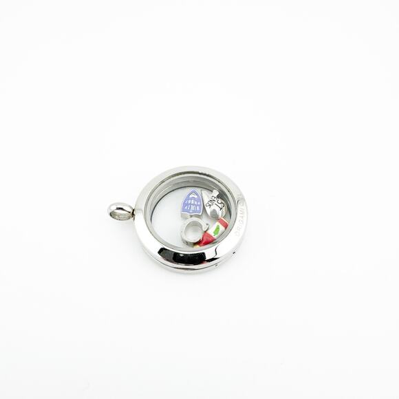 Origami‎ Owl Living Locket Pendant Silver Rhinestone Floating Charms - Picture 10 of 10